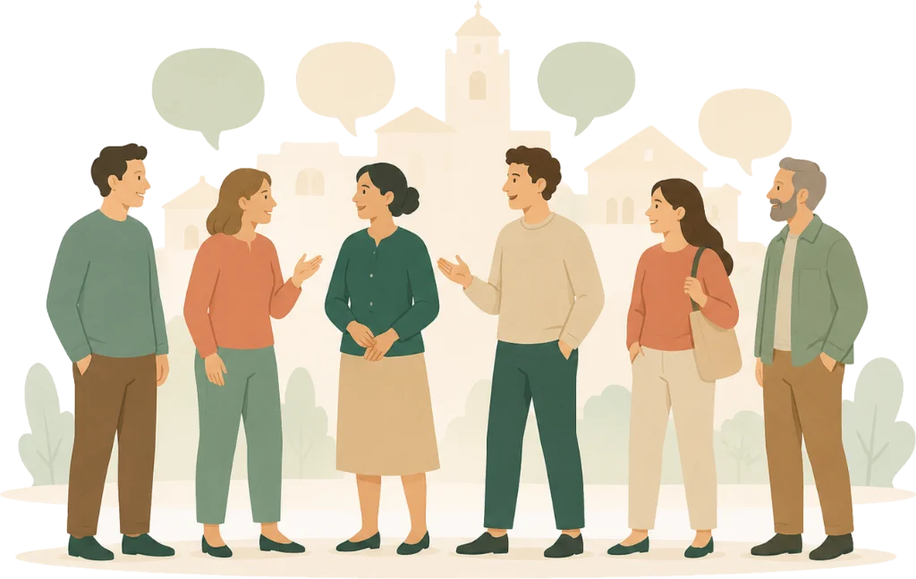 Personas reunidas como símbolo del tejido asociativo de Cortegana